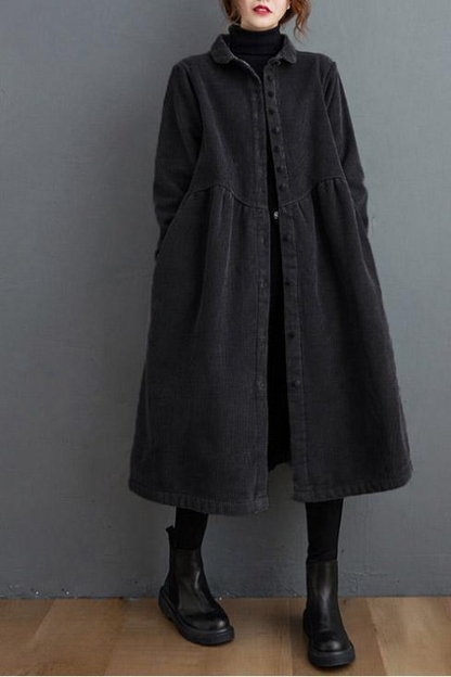 Eleganter Cord-Trenchcoat für Damen | Ideal für den Winter