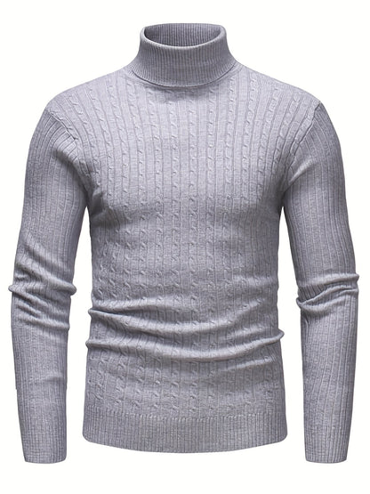 Schmaler Kabel-Strickrollkragenpullover Für Herren | Ideal für den Winter