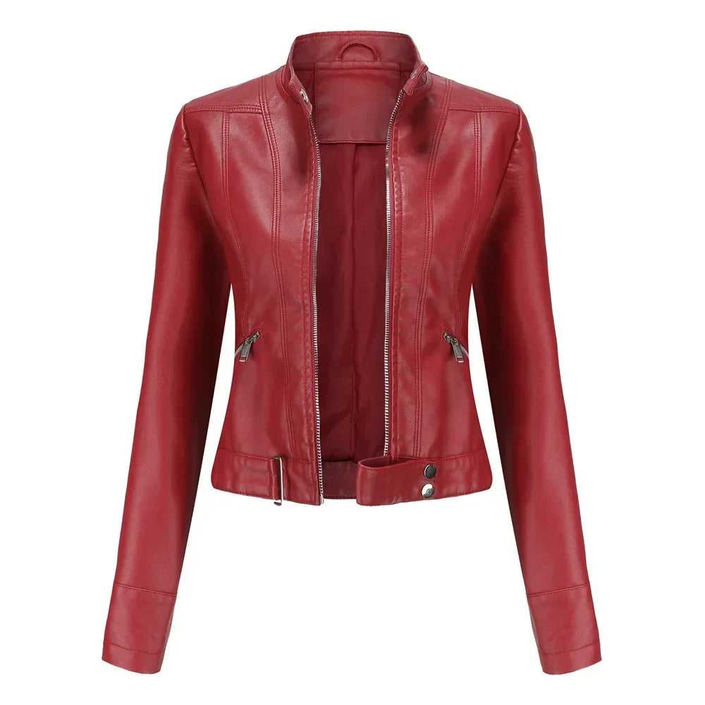 Elegante Biker Lederjacke im Vintage-Look für Damen | Chic und Perfekt für Alltagseinsätze