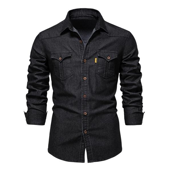 Volkhard - Lässiges Denim-Button-down-Hemd