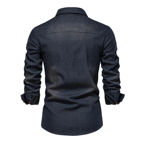 Volkhard - Lässiges Denim-Button-down-Hemd