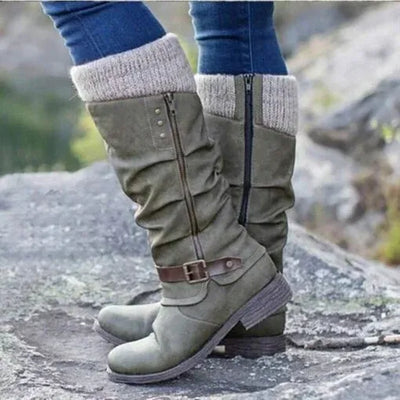 Lässige Winter Vegane Leder Overknee Stiefel für Damen | Perfekt für den Alltag