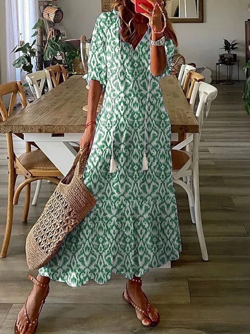 Xenja - Langes Kleid - Boho - Materialien - Ideal für den Frühling