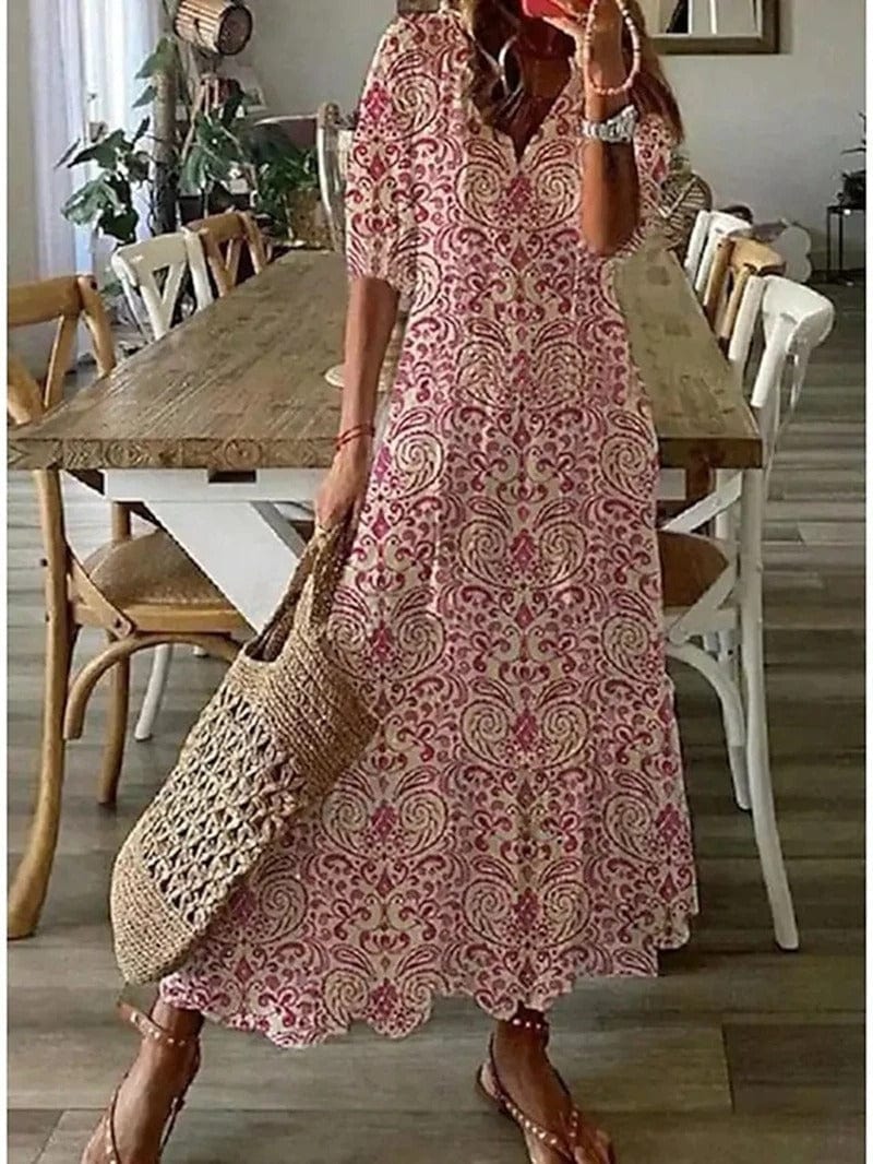 Xenja - Langes Kleid - Boho - Materialien - Ideal für den Frühling